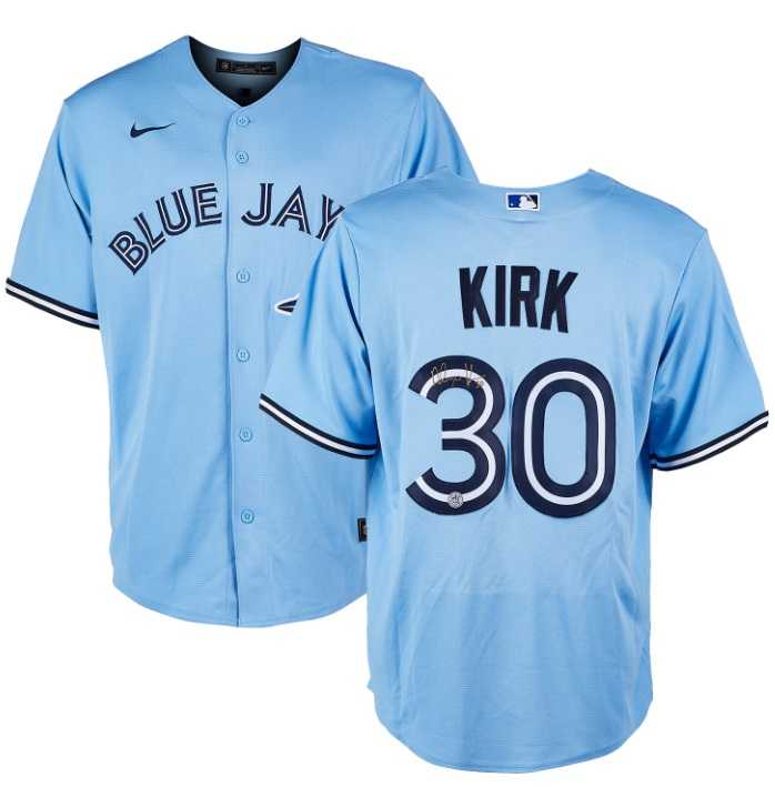 Men%27s Toronto Blue Jays #30 Alejandro Kirk Light Blue Cool Base Stitched Jersey Dzhi
